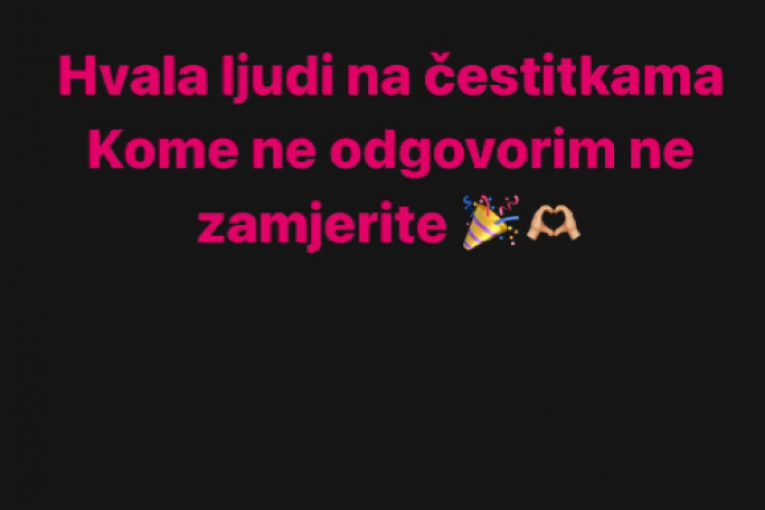 Sita Ahmić se zahvalila na čestitkama