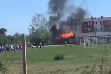 GORI OBJEKAT U NOVOM SADU! Bukti požar u blizini stadiona i stambene zgrade! (VIDEO)