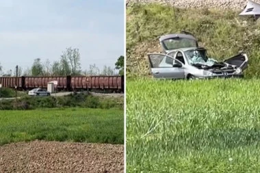 UŽAS KOD LAZAREVCA: Teretni voz udario u automobil, policija na licu mesta! (VIDEO)