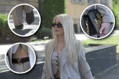 MESAREVA ŽENA SVA U LUJ VITONU! Vrednost krpica koje je danas PONELA NA SUDU prosečan Srbin daje za automobil! DOŠLA GOLOG STOMAKA (FOTO)