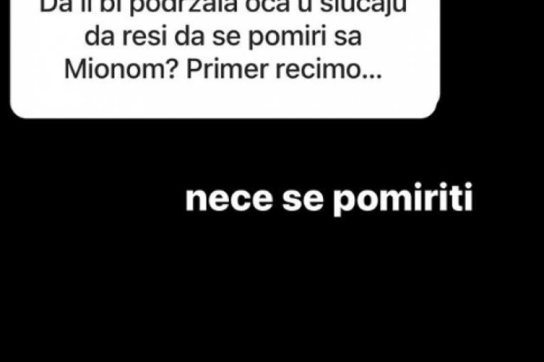 Stanislavova ćerka o pomirenju sa Mionom