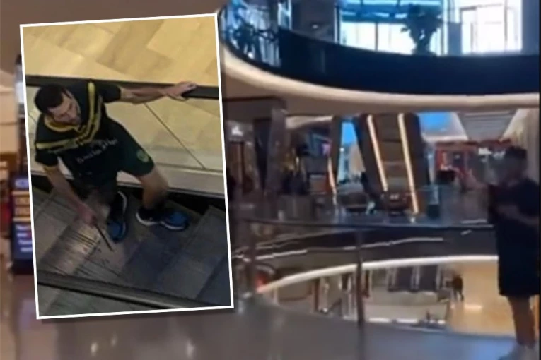 OVO JE NAPADAČ IZ TRŽNOG CENTRA! Kamere ga snimile sa NOŽEM U RUKAMA, drugi se traži! (FOTO)