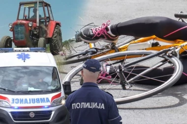 BICIKLISTKINJU (62) POKOSIO TRAKTOR! Drama u Kovilju!