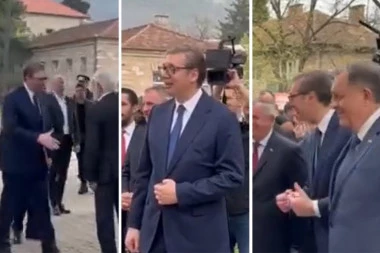 VUČIĆ I DODIK STIGLI U BILEĆU: Građani ih dočekali aplauzom! Predsednik Srbije: Drago mi je da vas vidim i hvala što ste došli! (FOTO)