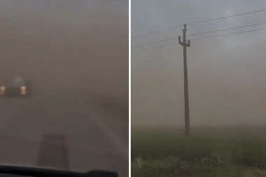 APOKALIPTIČNE SCENE U VOJVODINI ! Prašinska OLUJA prekrila nebo, VIDLJIVOST RAVNA NULI! (VIDEO)