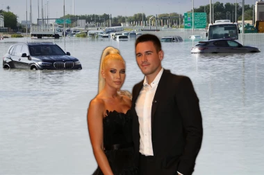 JEZIVI SNIMCI IZ DUBAIJA: Poplava ZAROBILA Đokoviće - Noletova snajka krenula na FRIZURU, pa joj se sve OBILO O GLAVU! (GALERIJA)