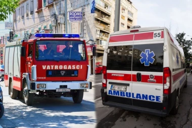 POŽAR U BEČMENU: Muškarac sa OPEKOTINAMA hitno prebačen u bolnicu!