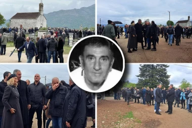 EKSKLUZIVNE FOTOGRAFIJE SA SAHRANE BRANE MIĆUNOVIĆA: A evo i ko je držao govor! (FOTO)