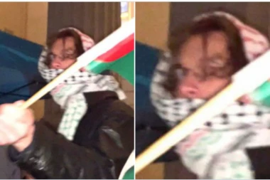 UŽAS NA STUDENTSKOM PROTESTU: Novinarki ZABILI palestinsku zastavu u OKO! (VIDEO)