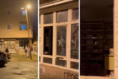 UŽAS U KRNJAČI: Tinejžeri razbili staklo i uništili biblioteku (VIDEO)