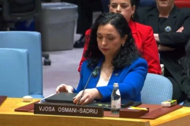 HLADAN TUŠ ZA LAŽNU DRŽAVU: Prištinsku delegaciju nisu pustili da uđu u zgradu SB UN