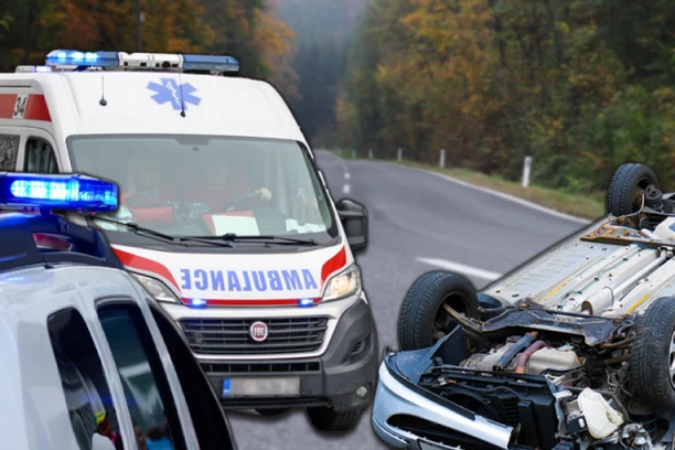 TEŠKA NESREĆA KOD UŽICA! Automobil udario u kameni usek, pa se prevrnuo! (VIDEO)
