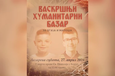 NA LAZAREVU SUBOTU, VASKRŠNJI HUMANITARNI BAZAR! Dvojici dečaka potrebna je naša pomoć, veliki praznik je prava prilika da im vratimo osmehe na lice!