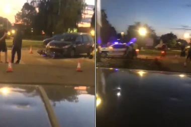 OBORENA MOTOCIKLISTKINJA!! Teška nesreća u Vlasotincu! (VIDEO)