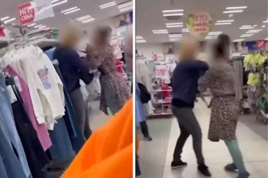 POGLEDAJTE TUČU DVE ŽENE U JEDNOM TC U BEOGRADU! Jedna nije dala drugoj da uđe u radnju, pa nastao lom! MUŠKARAC MORAO DA SE UMEŠA! (VIDEO)
