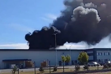 OGROMAN POŽAR U FABRICI U APATINU: Dim se osetio čak u Somboru! (VIDEO)