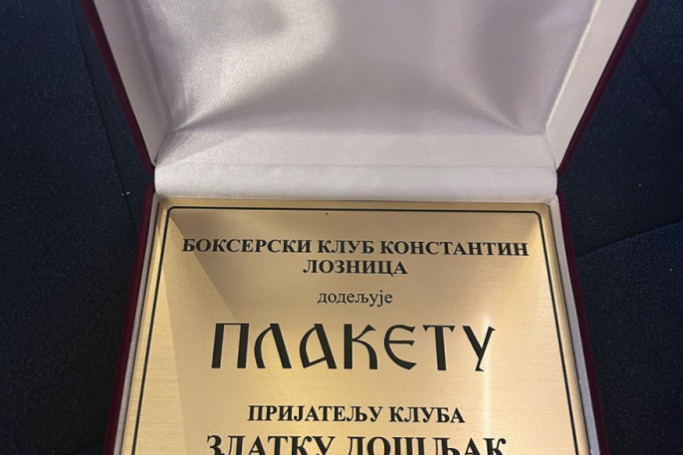 Plaketa je otišla u prave ruke