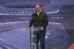 "GRADIMO ZA NAŠE GRAĐANE, ZA NAŠU DECU!" Vučić položio kamen temeljac za izgradnju Nacionalnog stadiona! (FOTO, VIDEO)