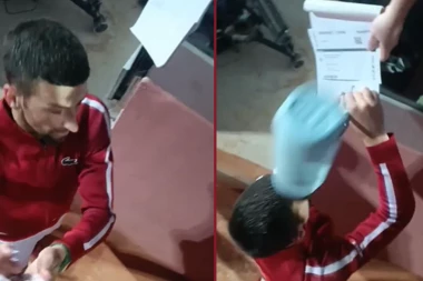 BIZARNO: Pogledajte momenat kada je Novak pogođen flašom u glavu! (VIDEO)