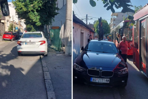 BAHATO SE PARKIRAO, ČETIRI AUTOBUSA PUNA PUTNIKA ČEKALA DA SE VOZILO POMERI! Građani besni: "Ovo je užas!"