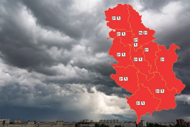 SPREMITE SE! RHMZ upalio CRVENI METEOALARM, vreme će biti opasno, jedna pojava će praviti najviše problema!