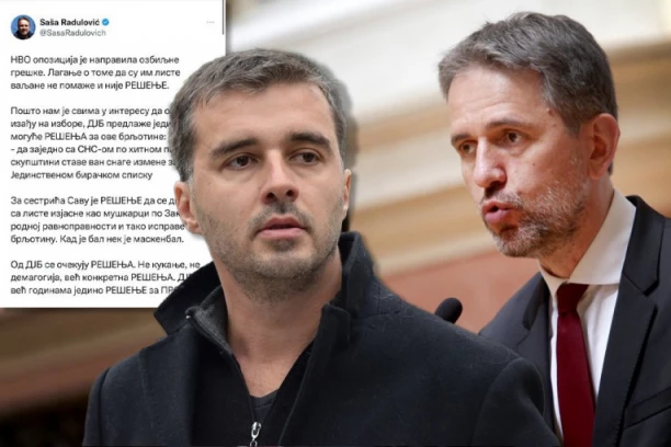SAŠA RADULOVIĆ URNISAO SAVU MANOJLOVIĆA: Savo, ne laži da su ti dobre liste! Uzmi prijavi žene kao muškarce i rešen problem!