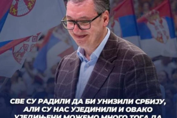 "SVE SU RADILI DA BI UNIZILI SRBIJU, ALI SU NAS UJEDINILI"! Vučić se oglasio jakom porukom! (FOTO)