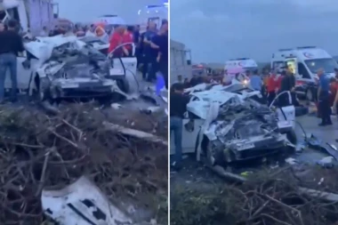 TELA NASTRADALIH RAZBACANA SVUDA PO PUTU! Jeziv snimak posle teškog lančanog sudara u Turskoj u kom je poginulo najmanje deset ljudi, a 39 povređeno! (UZNEMIRUJUĆI VIDEO)