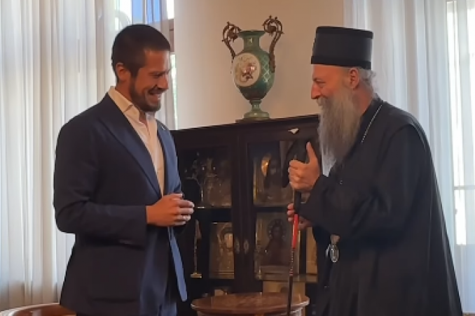 Nikola Rokvić sa patrijarhom Porfirijem