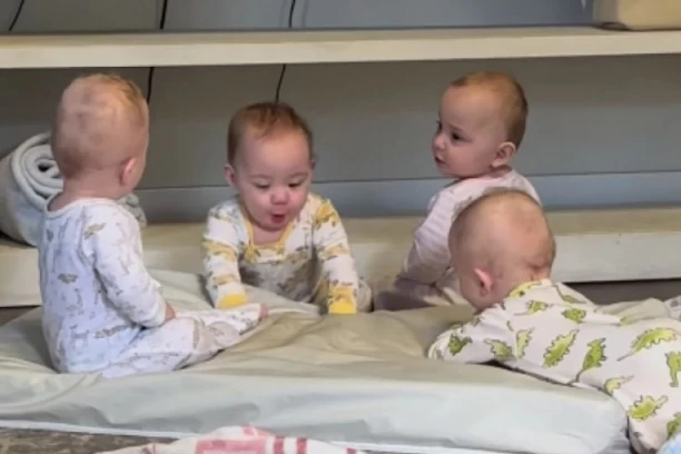 ZATEKLA JE SVOJE ČETVORKE U SOBI I ZANEMELA: Snimak je pregledan 16 miliona puta!