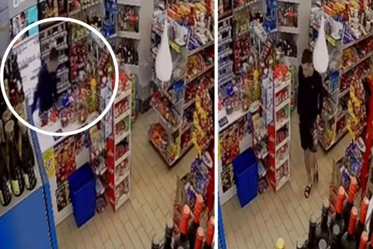 "UĐEŠ, IZAĐEŠ I GOTOVO": Krađa u prodavnici u Novom Sadu, mladić u svega par sekundi "obavio posao"! (VIDEO)