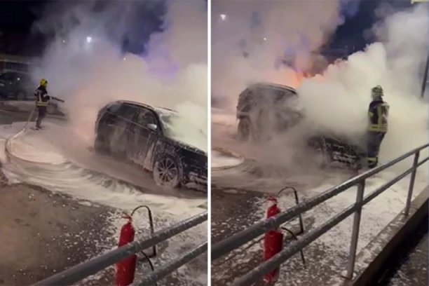 ZAPALJEN AUTOMOBIL SINA NAČELNIKA PALA! Požar podmetnut, od kola nije ostalo ništa! (VIDEO)