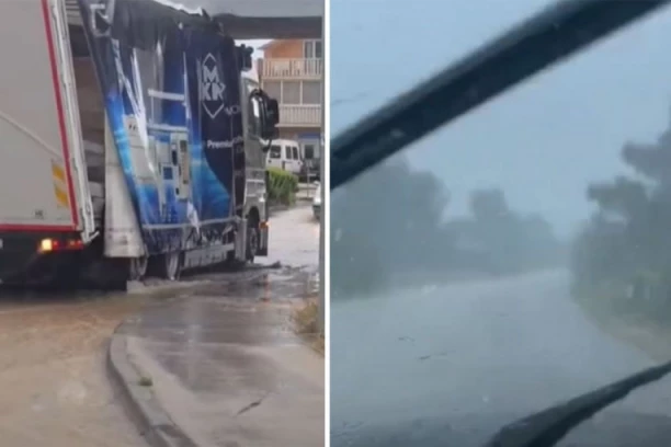 UZBUNA U OVOM DELU HRVATSKE! Bujice divljaju, grad TUČE, nebo i more se sastavili, NEVREME kakvo se ne viđa često! (VIDEO)