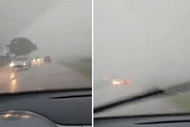 USRED DANA PALA NOĆ! Stravično nevreme pogodilo Srbiju, ''sastavili'' se nebo i zemlja, a evo gde je POTUKAO GRAD! (VIDEO)