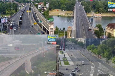 SAOBRAĆAJ MAKSIMALNO RASTEREĆEN! Na Beogradskim ulicama nema nikoga! (FOTO)