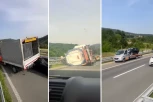 JEZIVE SCENE! TRI SAOBRAĆAJKE NA AUTO-PUTU "MILOŠ VELIKI": U udesima učestovali automobili i kamioni! (VIDEO)