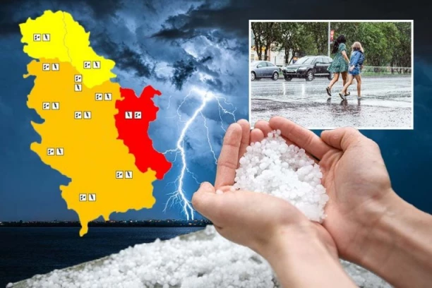 VREME JE VRLO OPASNO! Ka ovim delovima Srbije JURI NAJJAČA OLUJA - očekuju se UDARI VETRA i GRAD OD 10 CENTIMENTARA!
