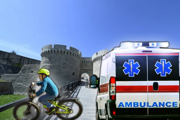 "ČUO SE JEZIV KRIK, PO SVEMU SUDEĆI JE PAO NA GLAVU"! Park bio pun ljudi kada se mališan survao sa zidina Kalemegdana! NIKO NIJE PRIMETIO KADA SE BICIKLOM NA NJIH POPEO!