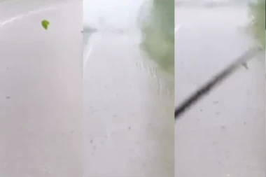 JAKO NEVREME POGODILO ZLATIBOR: Ljudi sklanjali automobile, grad uništio sadnice u okolnim selima (VIDEO)