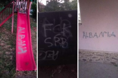 NOVI UDAR NA SRPSKU DECU! Kurtijevi velikoalbanski bolesnici napravili haos kod Gračanice, na meti dom kulture i dečje igralište (FOTO)