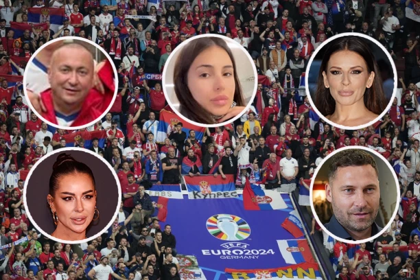 OVAKO SU NAŠI ESTRADNJACI NAVIJALI ZA ORLOVE! Zastave na sve strane! Haos na tribinama! (FOTO)