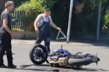 POKOŠEN MOTICIKLISTA! Nesreća u Kruševcu! (VIDEO)