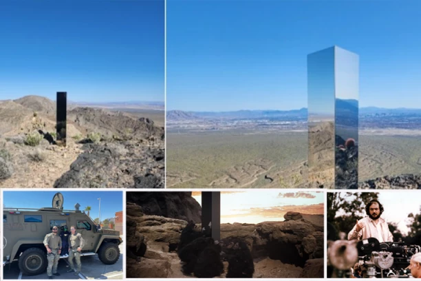 SPASIOCI NAIŠLI NA NEOBJAŠNJIV FENOMEN U PUSTINJI: Misteriozni MONOLIT u Nevadi, policija ne zna odakle se pojavio