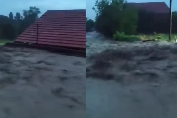 KROVOVI VIRE IZ BUJICE! APOKALIPTIČNE SCENE POTOPA U VRANJU: Reka teče ulicama MOŠTANICE! (VIDEO)