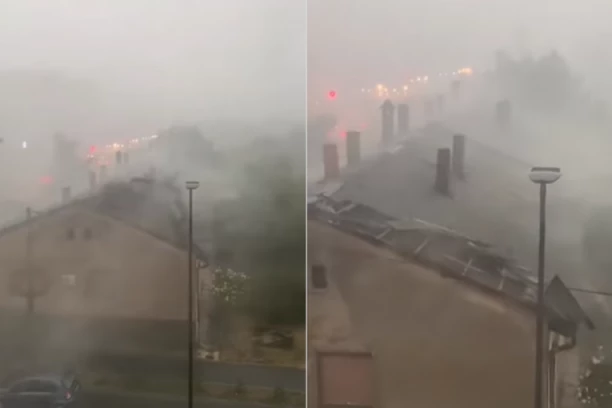 KRAGUJEVAČKI HOROR! VETAR ČUPAO KROVOVE KAO OD ŠALE, PADALI NA LJUDE: Građani jedva sačuvali živu glavu - jezivi snimak kruži mrežama! (VIDEO)