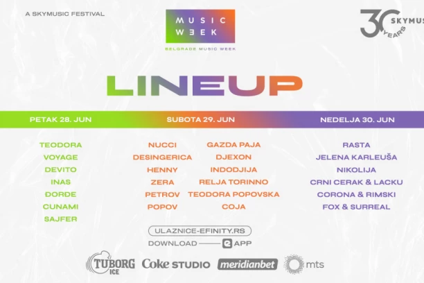 Danas počinje Belgrade Music Week - više od 30 superzvezda novog muzičkog talasa u tri dana