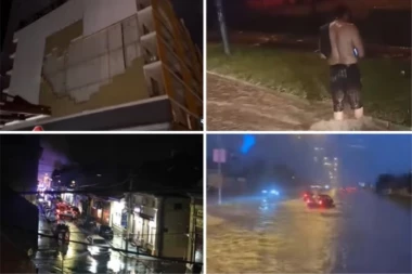 NEVREME NAPRAVILO ZAOKRET! Ponovo TUTNJI I HUČI u Beogradu, sastavilo ZEMLJU i NEBO! Tuče grad VELIČINE MANDARINE (FOTO/VIDEO)