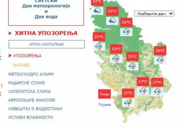 HITNO UPOZORENJE RHMZ! OČEKUJE SE IZLIVANJE OVIH 10 REKA U SRBIJI!