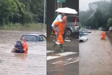 POGLEDAJTE TRI NAJDRAMATIČNIJE SCENE S ULICA BEOGRADA! OD NJIH MOŽE SRCE DA PREPUKNE! NJIH TROJICA IZ BUJICA IZVLAČE BAKE I DEKE, a ZBOG OVOGA su heroji Srbije!