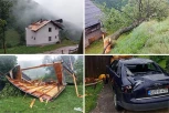 VETAR LOMIO DRVEĆA I SKIDAO KROVOVE SA KUĆA! Meštani sabiraju ogromnu štetu: Potpuni haos nakon nevremena u susedstvu (FOTO)